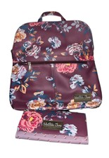 Matilda Jane Moments With You Plum Perfect Backpack Purse & Wallet Floral Purple