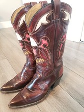 Vintage Men's Texas Brand Size 9.5D Boots Eagle Stitched Western Cowboy Boot USA