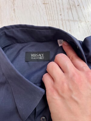 Versace V2 Classic dress shirt silk men XXL | eBay