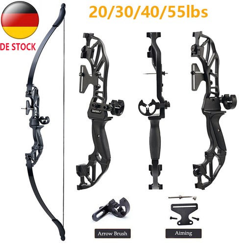 20-55lbs Bogenschießen 53" Takedown Recurvebogen Set & Bogenvisier Pfeilauflage - Bild 20 von 20