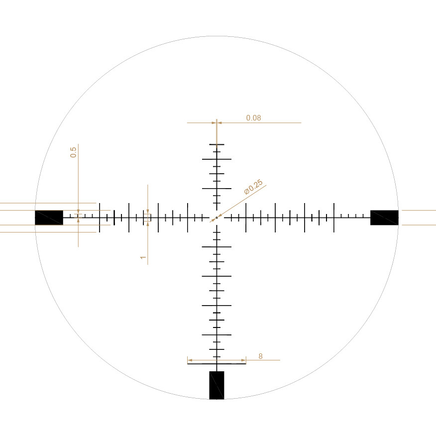 Rut Reticle Riton Scope Riton 1 Series CONQUER Rifle Scope 6-24X50 1
