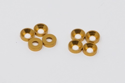 Square SGE-15xx 3mm (für M3) Alu-Senkkopfspacer (Farbig) - 8 Stück (Außend.=8mm) - Picture 13 of 14