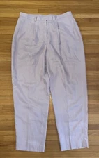 Ralph Lauren Vtg Lilac linen Size 16 High Waist Lined Pants