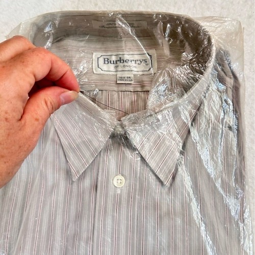 Vintage New Burberry Men’s Long Sleeve Button Down 100% Cotton Shirt Sz 16.5/36 - Picture 7 of 7