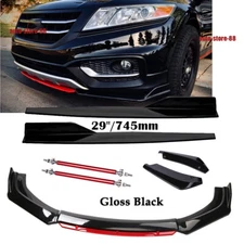 For Honda Accord Civic Front Bumper Lip Spoiler Splitter Rear Lip Side Skirt
