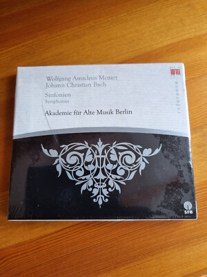 mozart + johann christian bach - sinfonien - akademie alte musik berlin - neu.