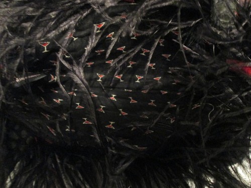 Diseñador Negro Rojo Damas Bolso de Hombro Cartera Plumas Caballos Med - Imagen 3 de 3