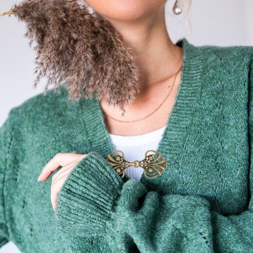 DIY Taste Zubehör Strickjacke Verschluss Strickjacke Wrap Retro Hemd Clip - Picture 3 of 12