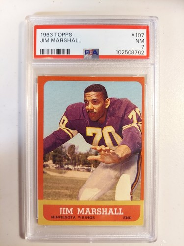 Jim Marshall #107 1963 Topps card