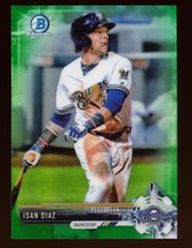 2017 Bowman Chrome Mini Prospects Green Refractors #BCP181 Isan Diaz /99 RC