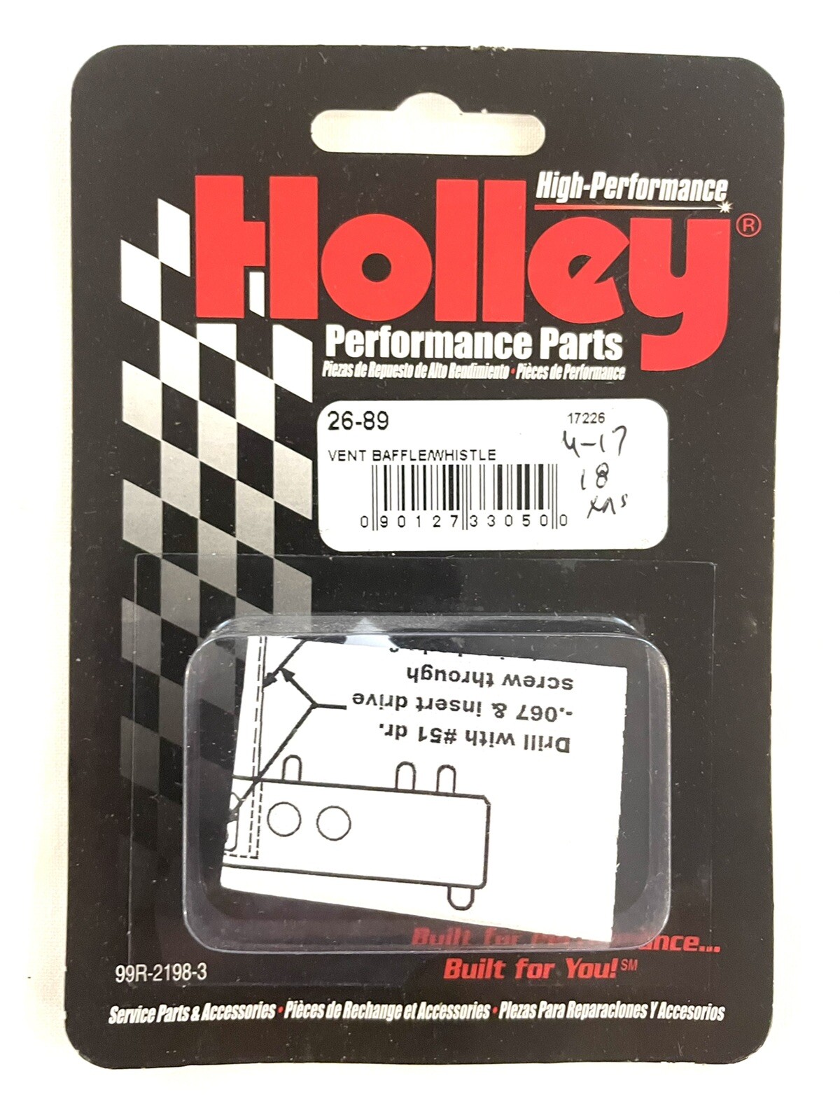 Holley AED CCS 26892 Carburetor Fuel Bowl Vent Baffle Long Plastic & Drives eBay