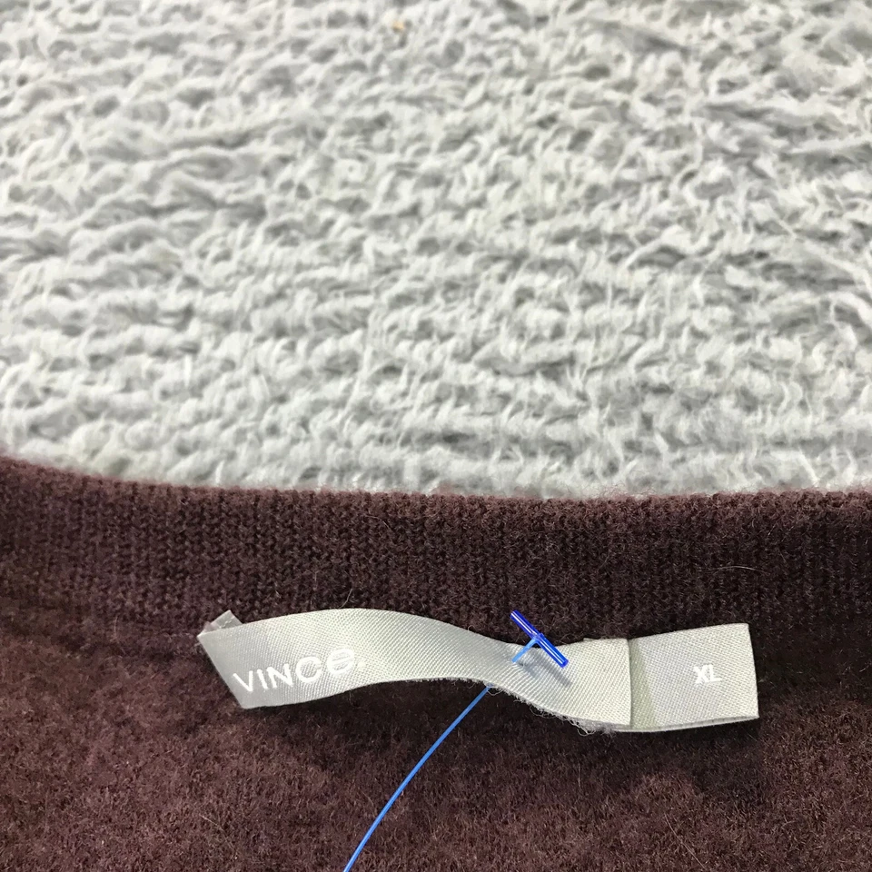 Suéter Vince Para Hombres Suéter Extra Grande Rojo Ciruela Pullover Cachemira Abuelo Informal Foto 4 de 4