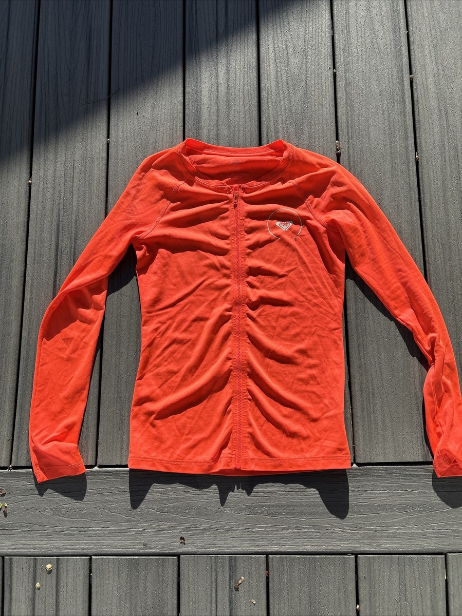 Roxy Women's Sz XS Long Sleeve Full Zip UV Rash Guard Swim
