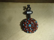 Mens Belt Buckle Western Turquoise and Stone NWT