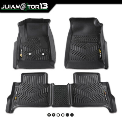 Floor Mats Fit For 15-22 Chevy Colorado Crew Cab/ GMC Canyon Full Set Liners TPE