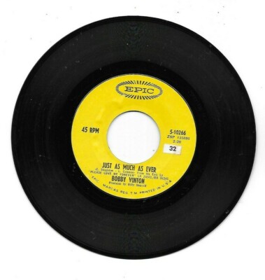 Bobby Vinton  Another Memory / Just as much as ever   45 rpm  
