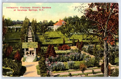 Chauncey Olcott's Gardens, Saratoga Springs, New York (1912) - Antique Postcard