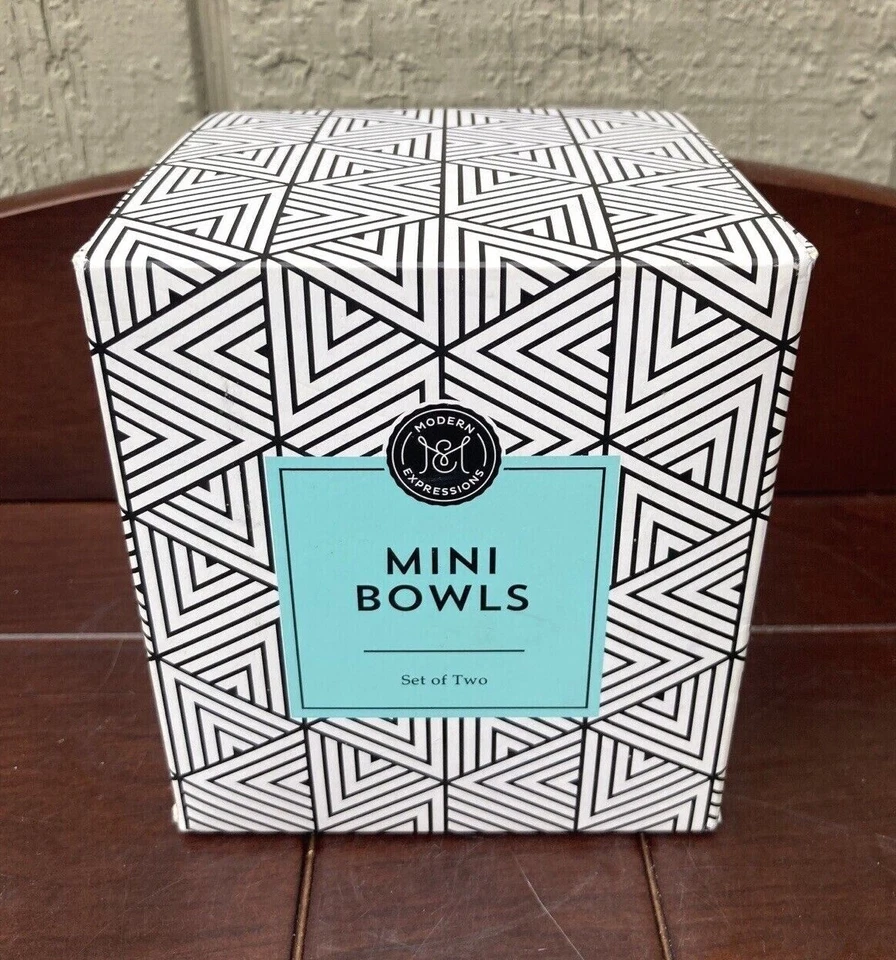 Modern Expressions Mini Bowls 4 Inch - Metallic Gold & Silver Tone - Image 2 of 4