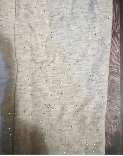 GAP Kids Sparkle White Oatmeal Heather Girls Leggings Pants Size 6-7 - Picture 3 of 3