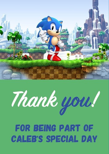 Digital Sonic the Hedgehog Birthday Party Invitations - Personalised Invite - Picture 48 of 54