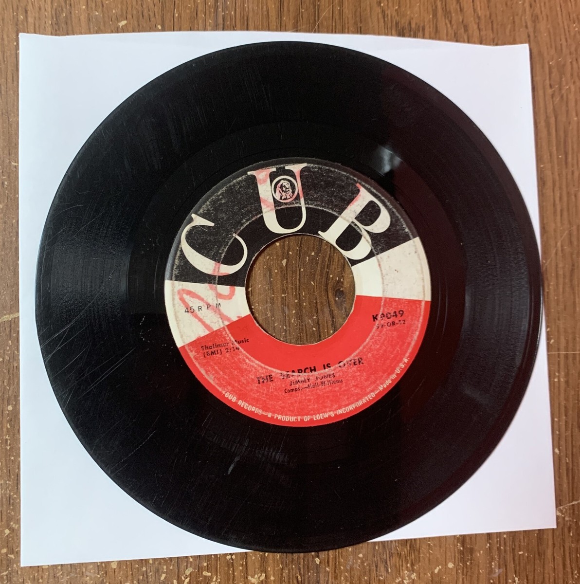 Vintage Jimmy Jones 45 RPM 7