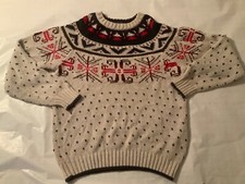 VINTAGE Woolrich Womens Large Wool Nordic Fair Isle Knit Crewneck Sweater GUC