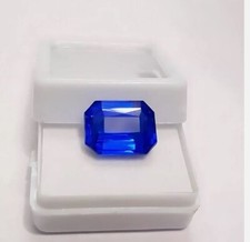 Natural Certified Blue Sapphire Flawless 10.10 Ct Emerald Cut Loose Gemstone