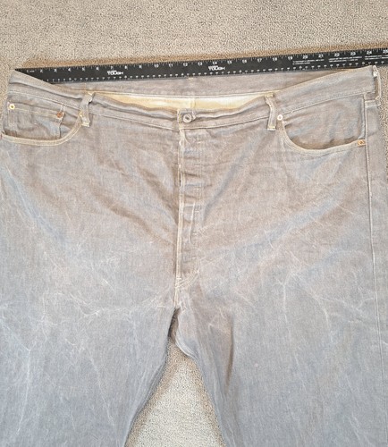 Jeans Levis 501 XX Para Hombre 50x32 Botón Mosca Gris Denim Algodón Calce Recto Clásico - Imagen 4 de 9