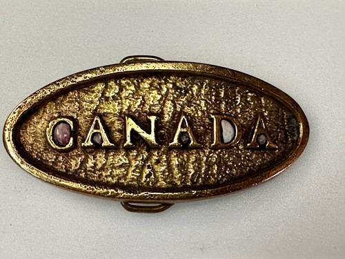 Canada Canadian Country Vintage Gold Tone Commemorative Belt Buckle - Picture 7 of 13