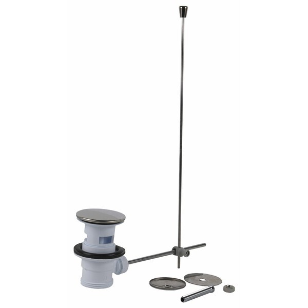 Bonde lavabo avec tirette Nicoll 0201006 en laiton chromé pour vidage de salle de bain