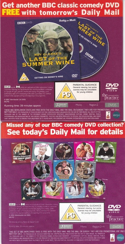 BBC COMEDY SITCOM COLLECTION ( DAILY MAIL Newspaper 10 DVD Collection ) - Bild 3 von 4