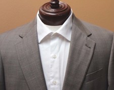 ING LORO PIANA Daniel Cremieux Blazer Jacket Sport Coat Gray Windowpane sz 41 R