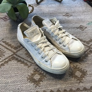 converse all star cuero blancas