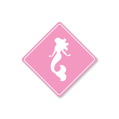 Mermaid Crossing Diamond Metal Sign | eBay