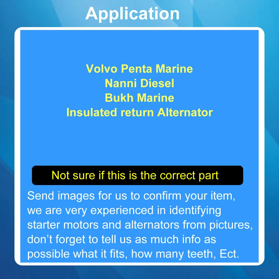 Alternator For Volvo Penta MD2010 MD2020 MD2030 MD2040 1993- 12V 60Amp - Image 4 of 4