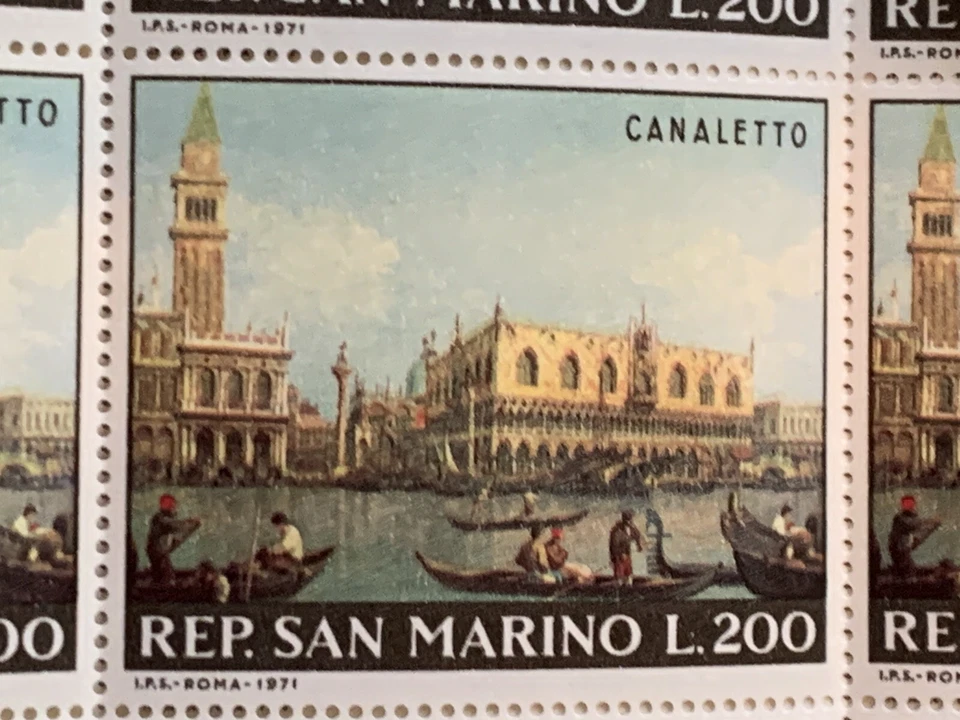 Jangel55: San Marino: Canaletto: Three Full Sheets Of 25, Impressive, #746-48 - Image 2 of 4