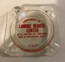 VINTAGE LAMODE BEAUTE CENTER OAHU ACL HAWAII ASHTRAY