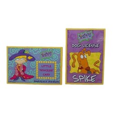 Vintage 1999 Rugrats Wallets Series Sticker 7 Angelica  8 Spike Dog License