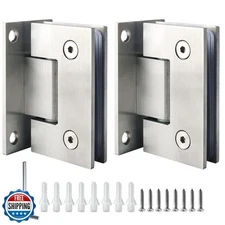 Alise Glass Shower Door Hinges, 90 Degree Shower Door Hinges for Glass Doors 