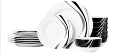 Dinnerware Set, Microwave and Dishwasher Safe, Service for 6, 18-Pc