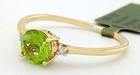 GENUINE 1.06 Cts PERIDOT & DIAMOND RING 10K GOLD - Free Certificate Appraisal — photo 5