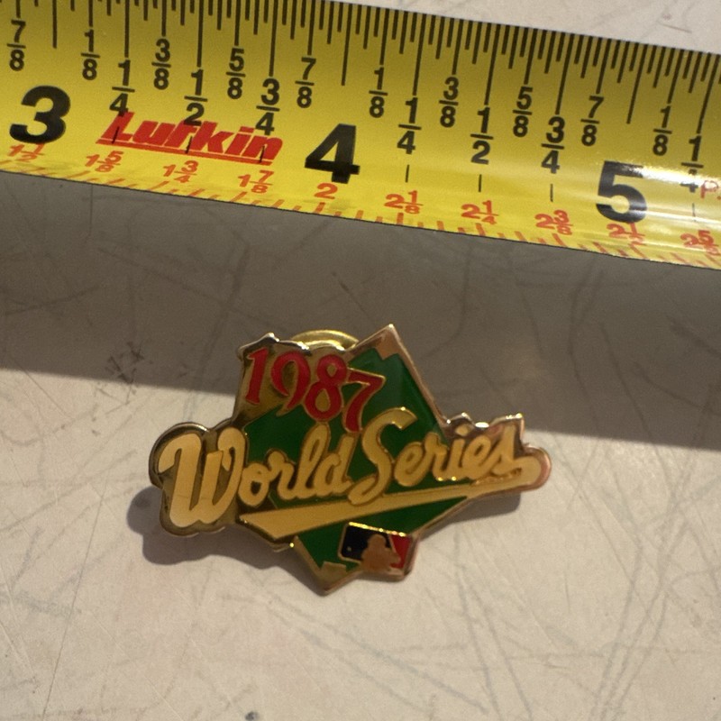 1987 World Series MLB Baseball Pin Vintage