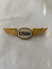 US Air Airways Vintage Flight Attendant Wings Pin