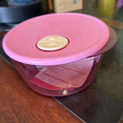 Tupperware Vent N Serve Bowl 2L Pink Kitchen Food Storage Microwave Reheat