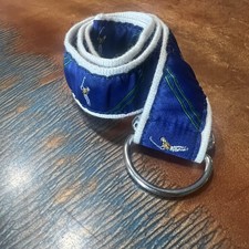 Polo Ralph Lauren Belt Boys Blue D-Ring Canvas Ribbon Golf Embroidered Preppy