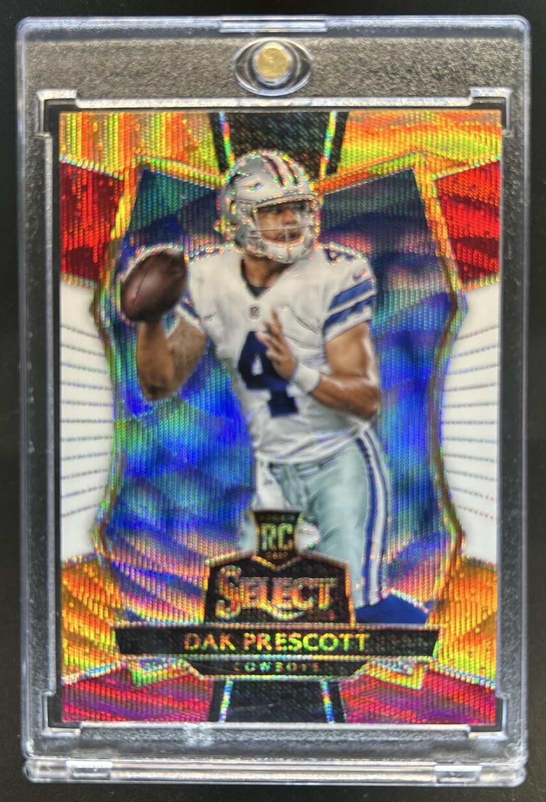 2016 Panini Select Dak Prescott RC Tri Color Prizm Premier Level #185 Cowboys