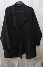 WonderWink Large Black Lab Coat Scrub Jacket Button Front Medical Workwear