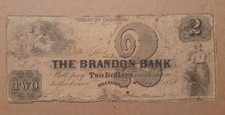 1858    $2.00 THE BRANDON BANK VERMONT