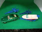 Matchbox Lesney  No 75  Ferrari Berlinetta & Corgi Speed Boat w/3 Trailers