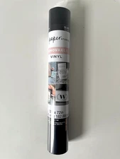 The Paper Studio Removable Vinyl 12in X 72in Black 1 Roll